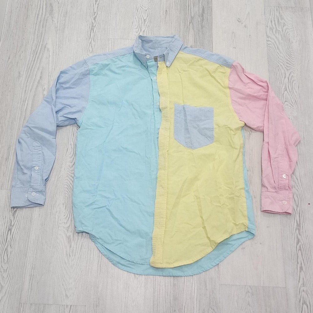 Vintage 90's Awesome Robert Stock multicoloured‎ button up shirt Size M